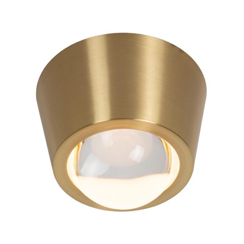 Lucide RIGON - Zapustené stropné svietidlo - Ø 9 cm - LED - 1x7W 3000K - Matt Gold / Mosadz